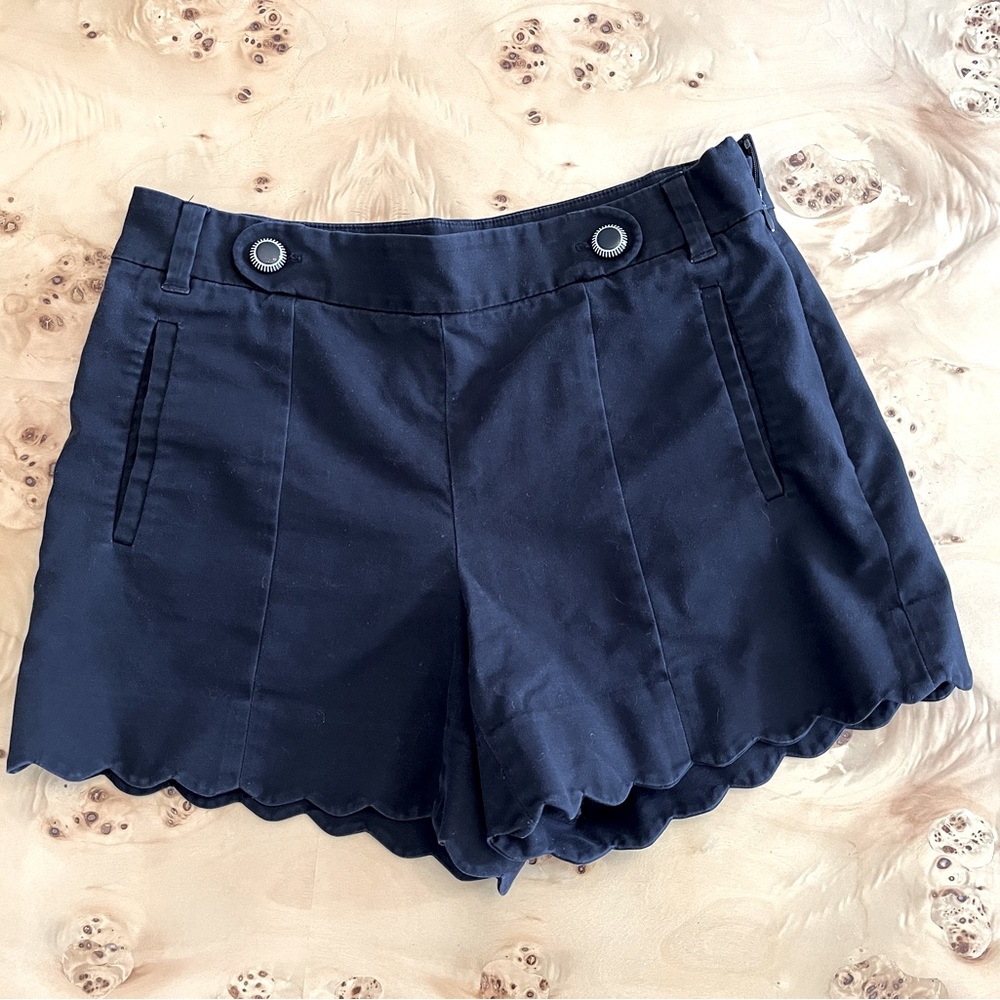 Anthropologie - Cartonnier - scalloped sailor shorts - black - size 2